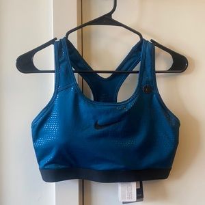 Blue Nike classic sports bra size large